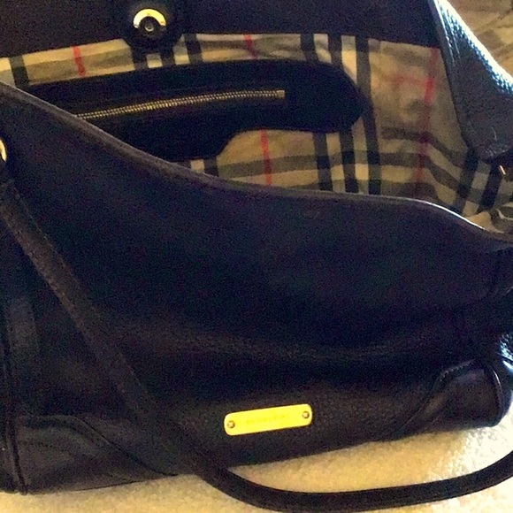 Sale❤️BURBERRY CANTERBURY 🌺Sale🌺 LARGE PEBBLE LEATHER HOBO EUC - Picture 5 of 16